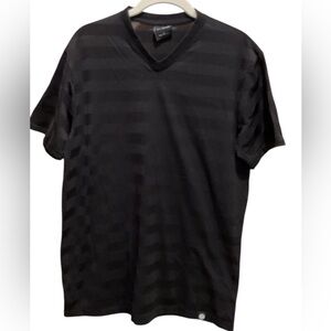 WT02 Men’s Black Stripe Semi Sheer 
T Shirt